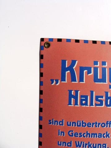 Krügerol - Krügerol enseigne émaillée « Les pastilles pour