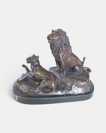 Dal modelo di Georges gardet (1863 - 1939) - sculptuur, Lion