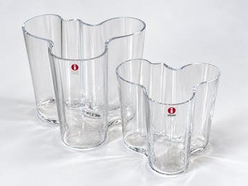 Iittala - Alvar Aalto - Vase (2) - Savoy modèle 3030 - Verre