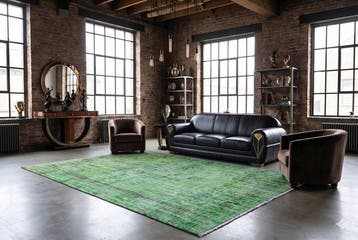 Groene vintage - Vloerkleed - 250 cm - 160 cm - met