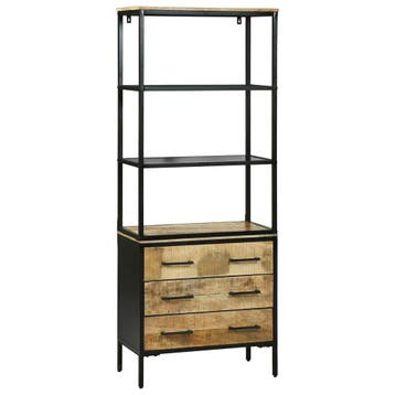 vidaXL Highboard met lade Bruin 70 x 35 x 180 cm Massief, Maison & Meubles, Verzenden