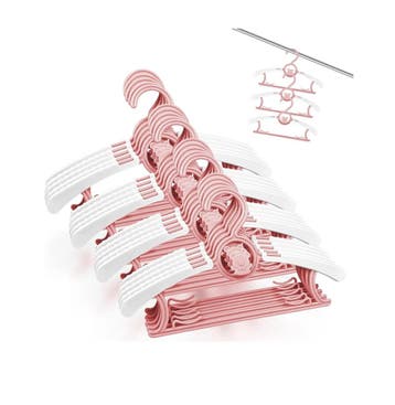 Fousenuk Set van 20 Kinderkleerhangers Roze, Antislip Kun..., Kinderen en Baby's, Ophalen of Verzenden, Nieuw