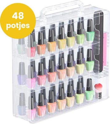 2dekans | Vimora Nagellak koffer voor 48 stuks - Koffer -, Bijoux, Sacs & Beauté, Boîtes de maquillage & Beauty case, Ophalen of Verzenden