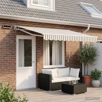 vidaXL Elektrisch Uitschuifbare Zonneluifel Lichtgrijs en, Tuin en Terras, Zonneschermen, Verzenden, Nieuw
