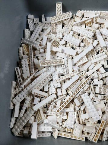 Lego - geen serie - 01. Partij van 1000 witte bouwstenen -, Nieuw