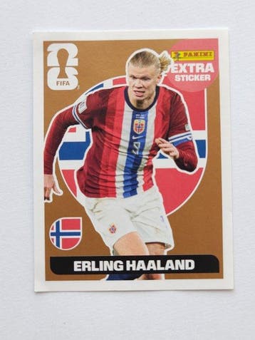 2026 Panini Erling Haaland BRONZE Extra Sticker - Excellent