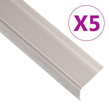 vidaXL Trapneuzen L-vormig 5 st 100 cm aluminium, Doe-het-zelf en Bouw, Verzenden, Nieuw