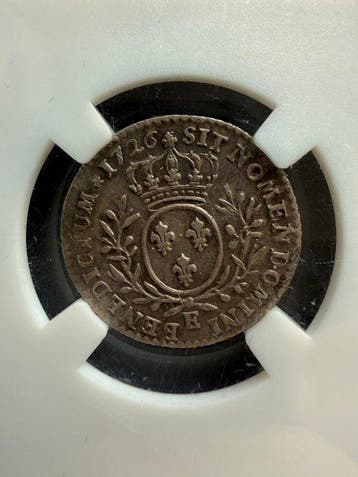 France. Louis XV (1715-1774). 1/10 Écu 1726-E, Tours (Sans