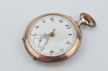 Antique - 800 Silver mechanical pocket watch - 1850-1900