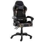 vidaXL Racestoel kunstleer zwart en camouflage, Verzenden