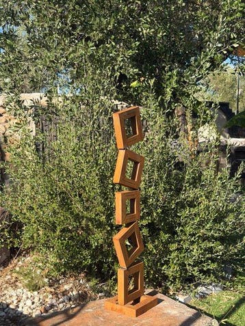 Ana Lucia B.M - Sculpture Corten - XL - No Reserve, Antiek en Kunst