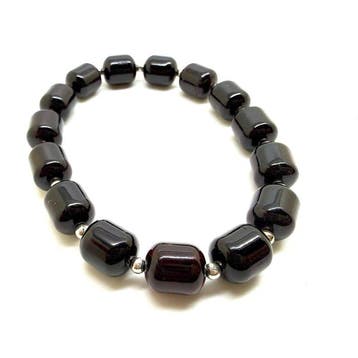 Armband met kersenrode Baltisch barnsteen kralen in