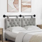 vidaXL Hangend hoofdbord Lichtgrijs Fluweel, Verzenden, Nieuw