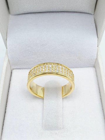 Zonder minimumprijs - Ring Zilver - 1.12ct. tw. Diamant