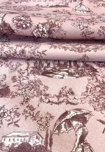 Prestigieuze en exclusieve Toile de Jouy-stof in dubbele
