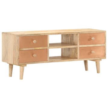 vidaXL Tv-meubel 110x30x45 cm massief mangohout, Verzenden, Nieuw