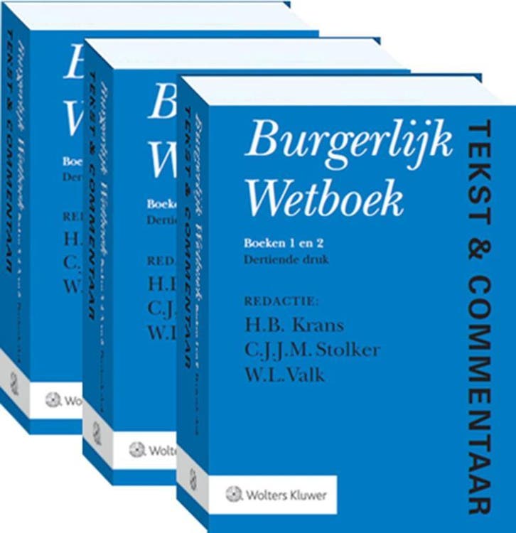 Burgerlijk Wetboek set van 3 / Tekst & Commentaar H.B. Krans, Livres, Science, Envoi