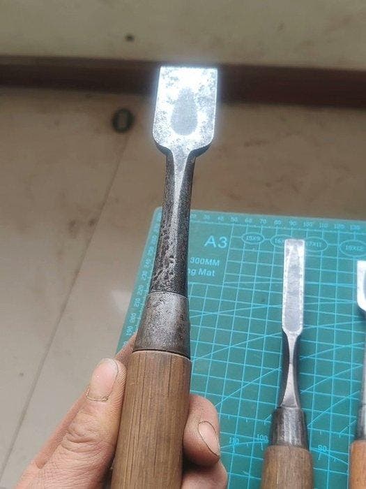 Hout Beitel - 10 cm, Antiek en Kunst, Antiek | Wandborden en Tegels