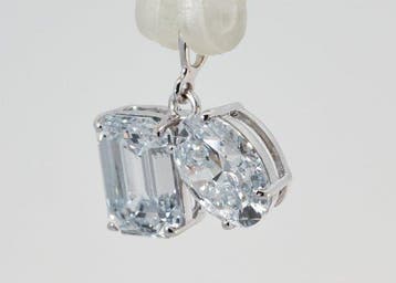 Zonder minimumprijs - Hanger - 14 karaat Witgoud - 2.02ct.