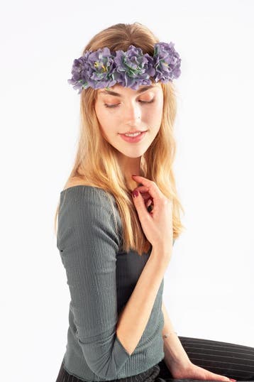 KIMU® Bloemenkrans Haar Hibiscus Paars Hawaii Paarse Bloemen, Ophalen of Verzenden