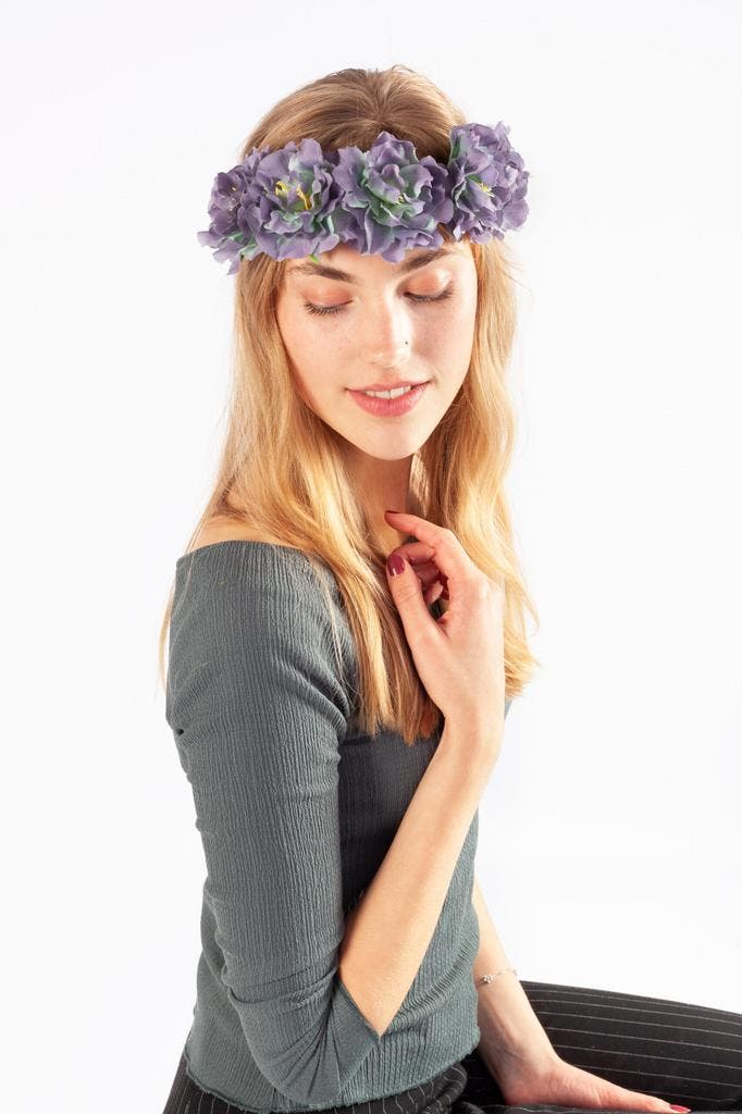 KIMU® Bloemenkrans Haar Hibiscus Paars Hawaii Paarse Bloemen, Kleding | Dames, Carnavalskleding en Feestkleding, Nieuw, Ophalen of Verzenden