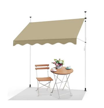 VOUNOT Handbediend uitschuifbaar zonnescherm, uv-bestendi..., Tuin en Terras, Ophalen of Verzenden, Nieuw