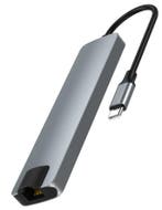 2dekans | Nuvance - USB C HUB Ethernet 3.0 - 7 Poorten - 19, TV, Hi-fi & Vidéo, Câbles audio & Câbles de télévision, Ophalen of Verzenden