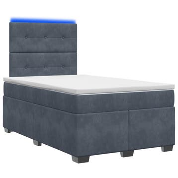 vidaXL Boxspringbed met matras Donkergrijs 120 x 190 cm, Verzenden, Nieuw