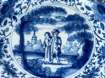 Delftse aardewerkfabriek uit de 18de eeuw - Assiette -, Antiquités & Art