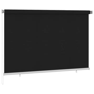 vidaXL Rolgordijn voor buiten 220x140 cm zwart, Verzenden, Nieuw