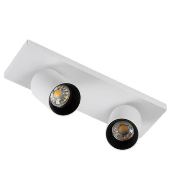 Spots opbouw Mila 2 Opbouwspot Wit/Zwart Binnenverlichting, Verzenden, Nieuw