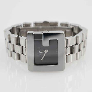 Gucci - 3600J G-Frame Stainless Steel Black Dial Swiss Made, Nieuw
