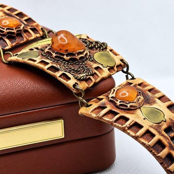 Metaal - Armband - Natuurlijke Corniona., Nieuw
