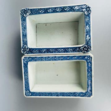 Jardinière (2) - Porcelaine - Jardinière bleu et blanc