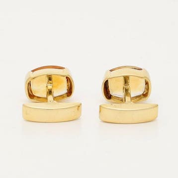 Manchetknopen - 18 karaat Geel goud - 5.40ct. tw. Citrien