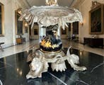Art Nouveau - Taartstandaard - Metaal, Porselein, Goud