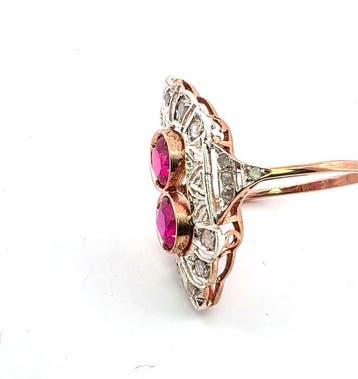 Sans prix de réserve - Bague - 9 carats Or rose Spinelle -, Bijoux, Sacs & Beauté, Bagues