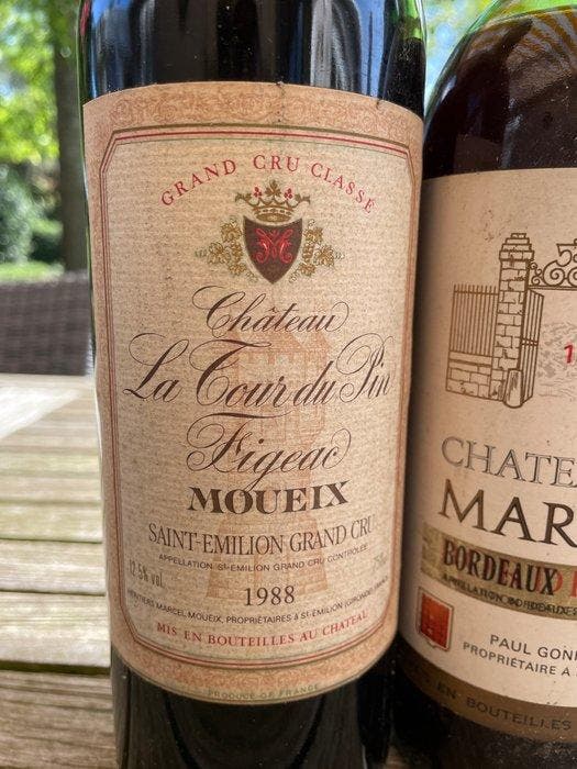1988 Château La Tour du Pin Figeac 1995 Château Lamorère, Collections, Vins