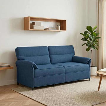 vidaXL 3-Zits Sofa 3-zits Blauw 198 x 83 x 95 cm Stof, Verzenden, Nieuw