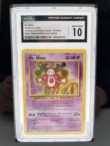 Pokémon Graded card - Mr. Mime Holo - CGC 10, Nieuw