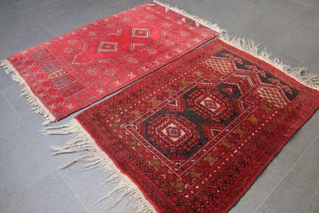 Afghaans Set - Loper - 120 cm - 74 cm, Nieuw