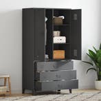vidaXL Kledingkast industrieel 90x50x180 cm metaal, Huis en Inrichting, Verzenden, Nieuw
