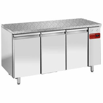 Koeltafel, gevent., 3 deuren EN 600x400 - Top in graniet (zo, Verzenden, Nieuw in verpakking, Koelen en Vriezen