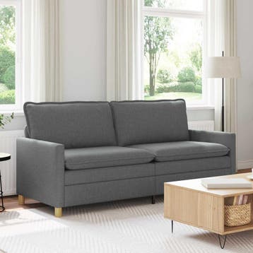 vidaXL bank / zetel Donkergrijs 196 x 81 x 87,5 cm Stof, Verzenden