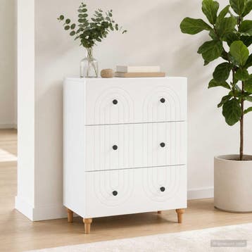 vidaXL Ladekast Wit 66 x 34,5 x 90 cm Bewerkt hout, Verzenden, Nieuw