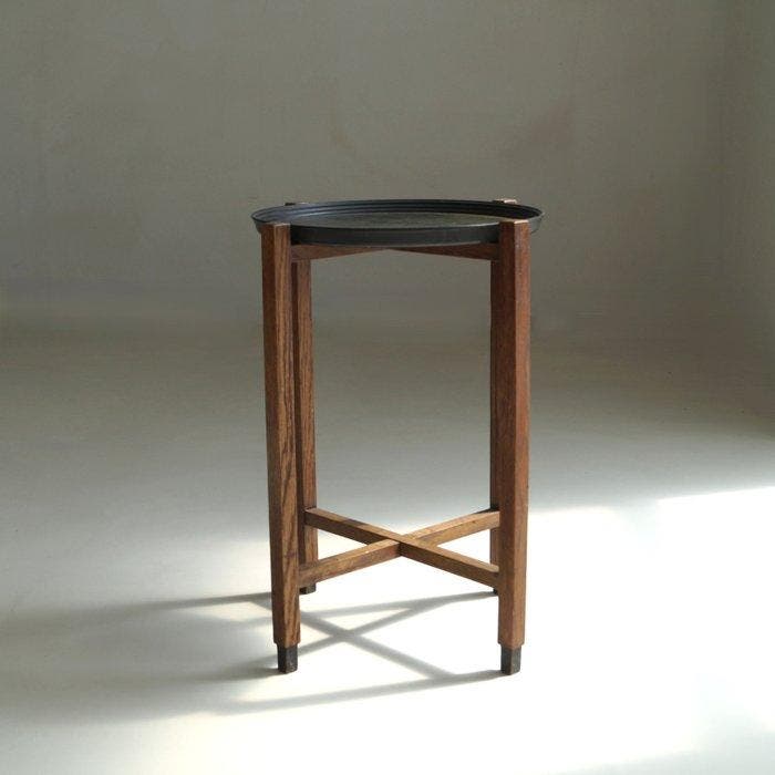 Bijzettafel - Eik - modernistische Art Deco, Antiquités & Art, Art | Objets design