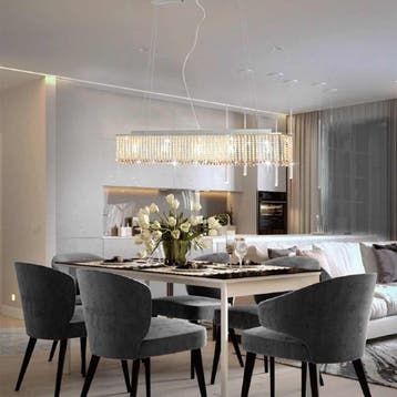 vidaXL Plafondlamp met kristallen kralen 104 cm, Huis en Inrichting, Verzenden, Nieuw