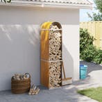 vidaXL Haardhoutopslag 40x45x170 cm gegalvaniseerd staal, Verzenden