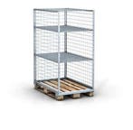 Pallet box 1200x800xh1700 met 2 legborden (3 niveaus) als, Ophalen of Verzenden