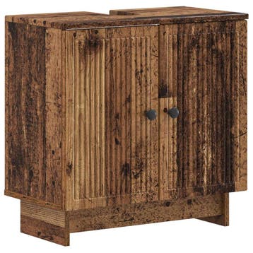 vidaXL Wastafel kabinet voor de badkamer EDE Oud hout, Verzenden, Nieuw